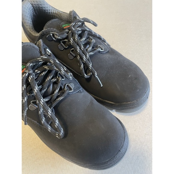 HYTEST Women's 7.5 Black Suede Knox Direct Attach Steel Toe Shoe Workwear - Picture 2 of 11